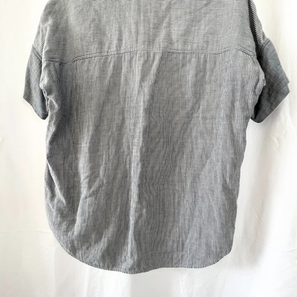 Madewell Navy Oversized Boxy Cotton Courier Shirt in Lilydale Stripe Sz XS - Picture 9 of 13
